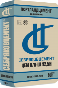 Цемент "МОНОЛИТЦЕМЕНТ" сульфатостойкий портландцемент со шлаком ЦЕМ11/А-Ш 42,5Н СС (50кг)