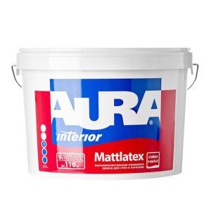 Краска моющая для стен и потолков AURA MATTLATEX 9л