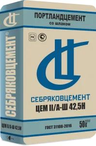 Цемент "МОНОЛИТЦЕМЕНТ" сульфатостойкий портландцемент со шлаком ЦЕМ11/А-Ш 42,5Н СС (50кг)