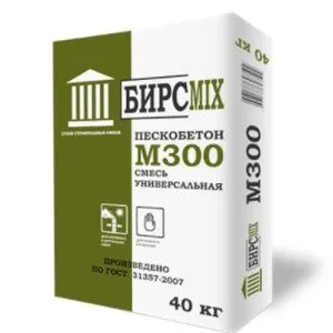 Смесь цементно-песчаная М-300 БИРСМИХ,25кг/60