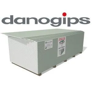 Гипсокартон Danogips 9.5мм 1200*2500 Влагостойкий (72)